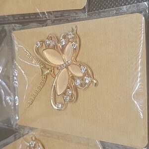 Golden butterfly necklace